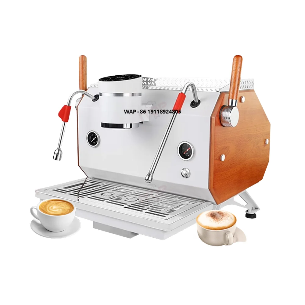 

Semi-Automatic Portable Multifunctional 1/2-Group Commercial Espresso Machine Stainless Steel Housing 9 Bars Pressure