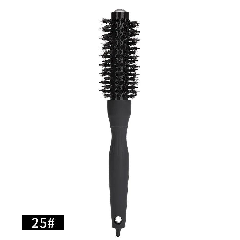 Handle Round Rolling Brush Round Barrel with Pointed Tail Straight Twill Hair Comb Anti Static Hairdressing Hair Curling Brush