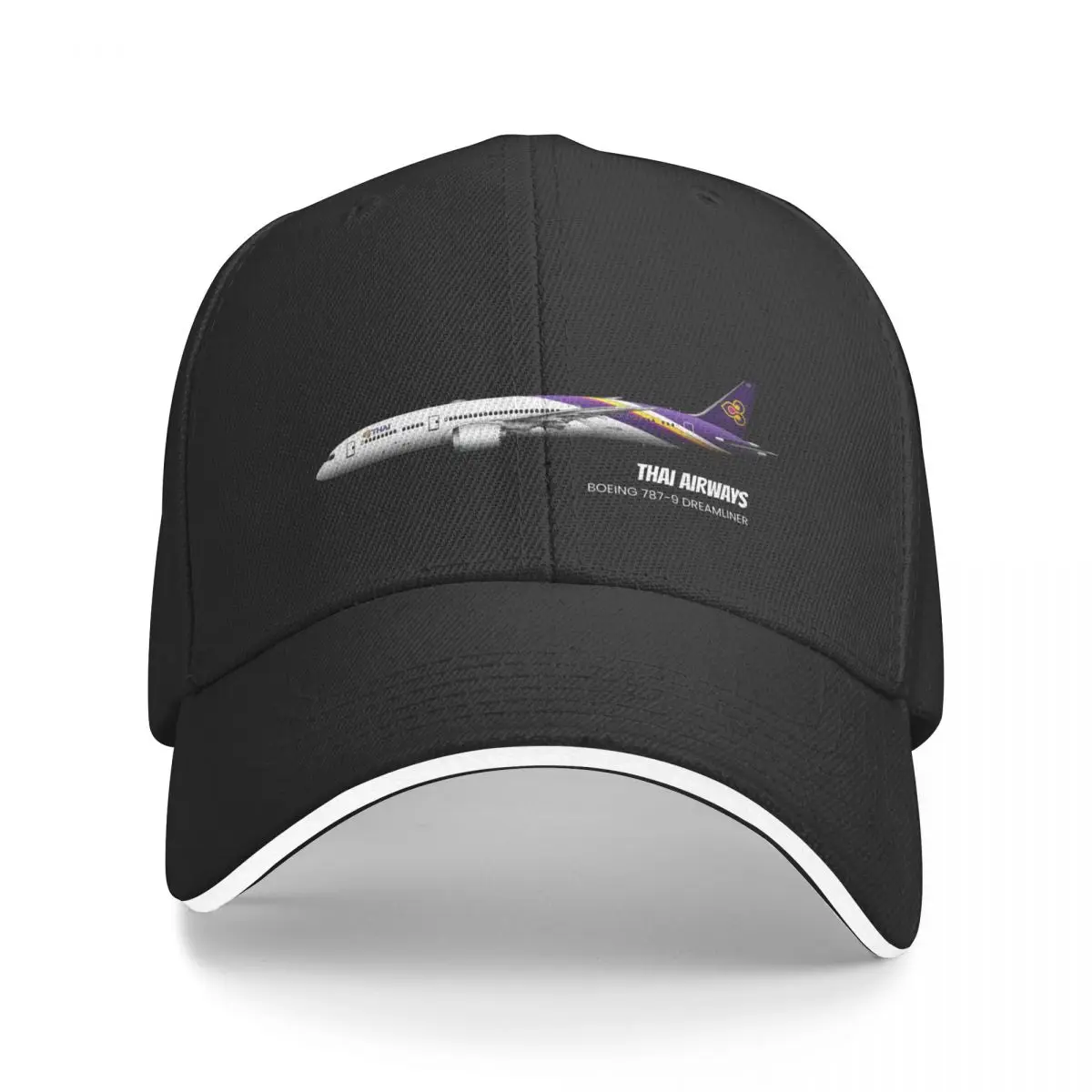 

Thai Airways Boeing 787-9 Dreamliner Baseball Cap derby hat Sunscreen Trucker Hats For Men Women's