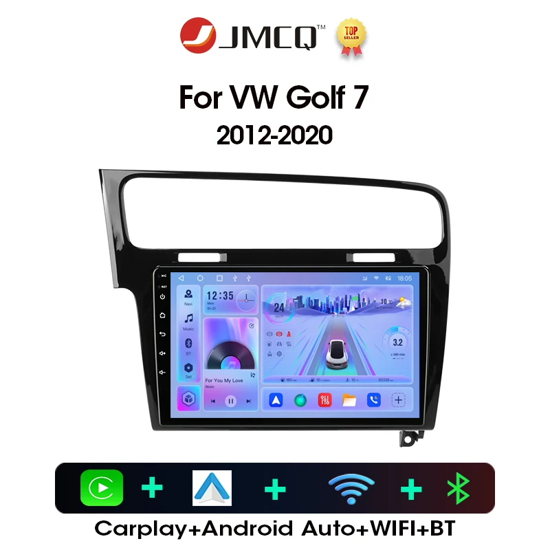 JMCQ 2Din Car Radio Multimedia Player For Volkswagen VW Golf 7 MK7 GTI 2013-2017 Android GPS Navigation Stereo Head Unit Carplay