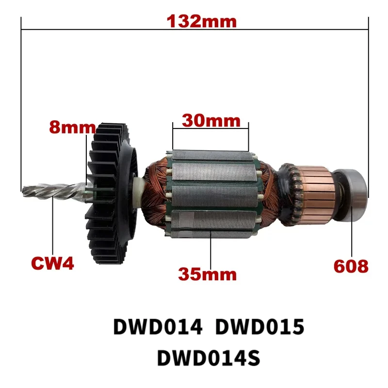 

AC220V-240V Armature Rotor Anchor Replacement for DEWALT Cordless Drill DWD014 DWD015 DWD014S
