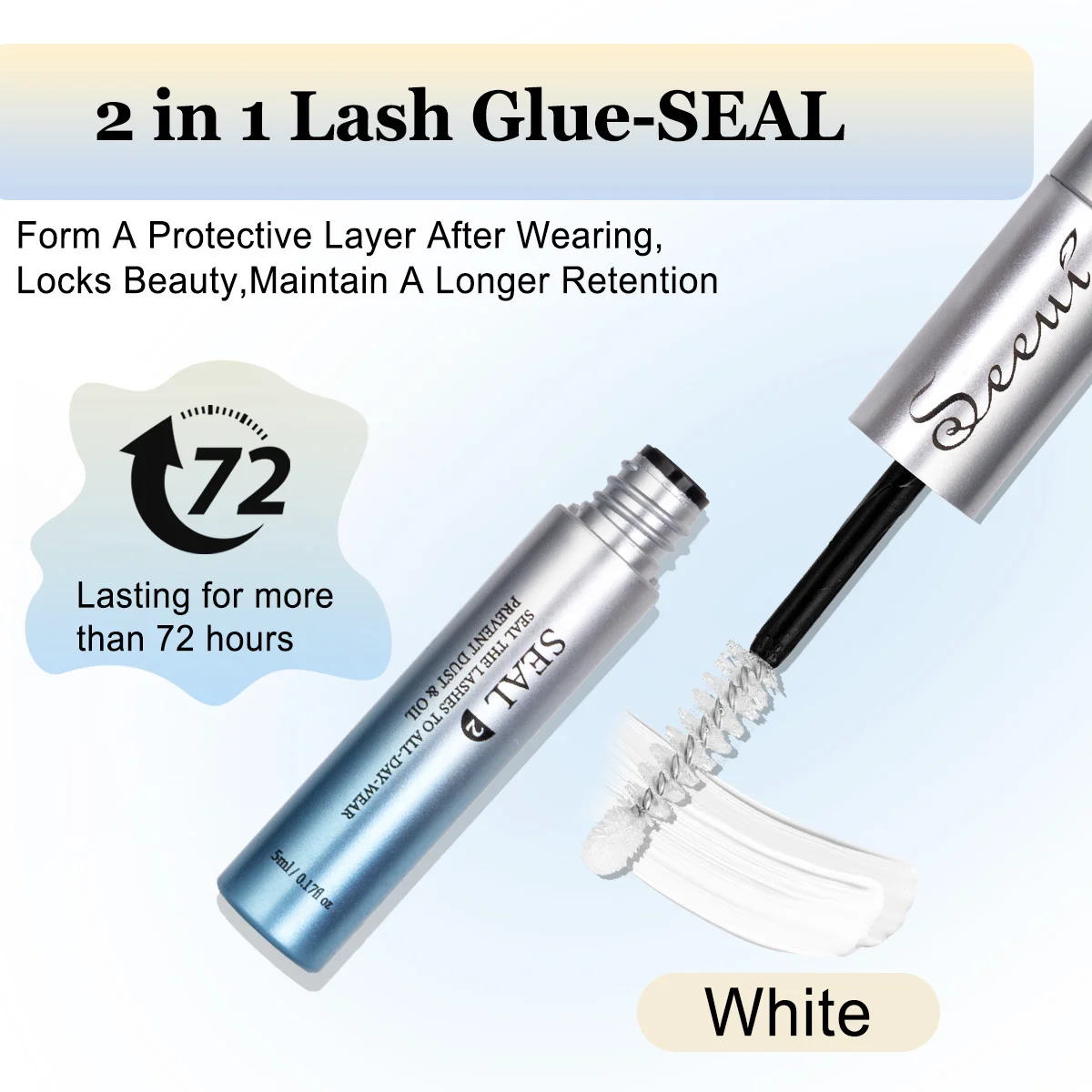 Wimpernkleber und Versiegelung, wasserdicht, 10 ml, für Wimpernbüschel, superstarker, langanhaltender Wimpernkleber für DIY zu Hause – Detail 2