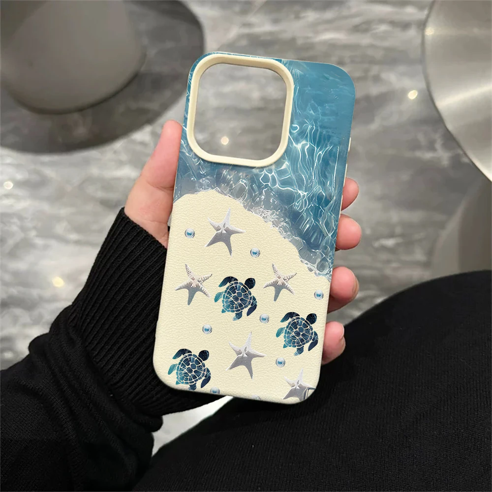 Waves Sea Turtles Phone Case For iPhone 17 16 15 14 13 12 11 ProMax 16 15 14 Plus 17 16 15 14 13 Pro 17Air Silicone Matte Cover - view 6