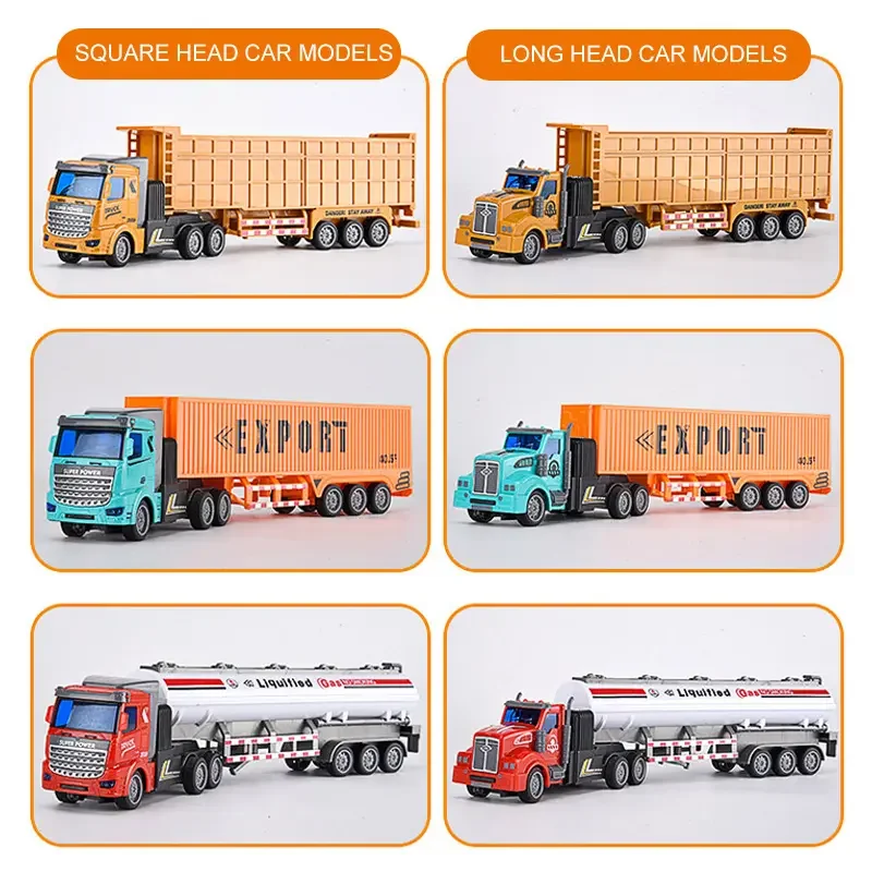 1/48 Remote Control Construction Truck Heavy Transport Truck Big Van Dump Dumper Transporter Container Car Toys for Boys