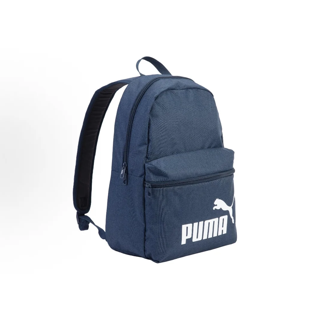 PUMA Unisex Sport Casual Backpack Navy Blue Couple's Series Comfortable Breathable Outdoor Travel School Bag