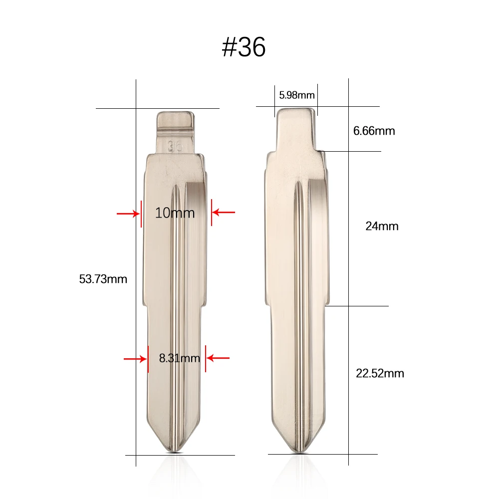 10 sztuk/partia metalowe puste Uncut odwróć KD/VVDI #36 lishi HYN11 zdalnego klucz ostrze dla Hyundai Elantra MISTRA dla Kia RIO Cerato Tucson