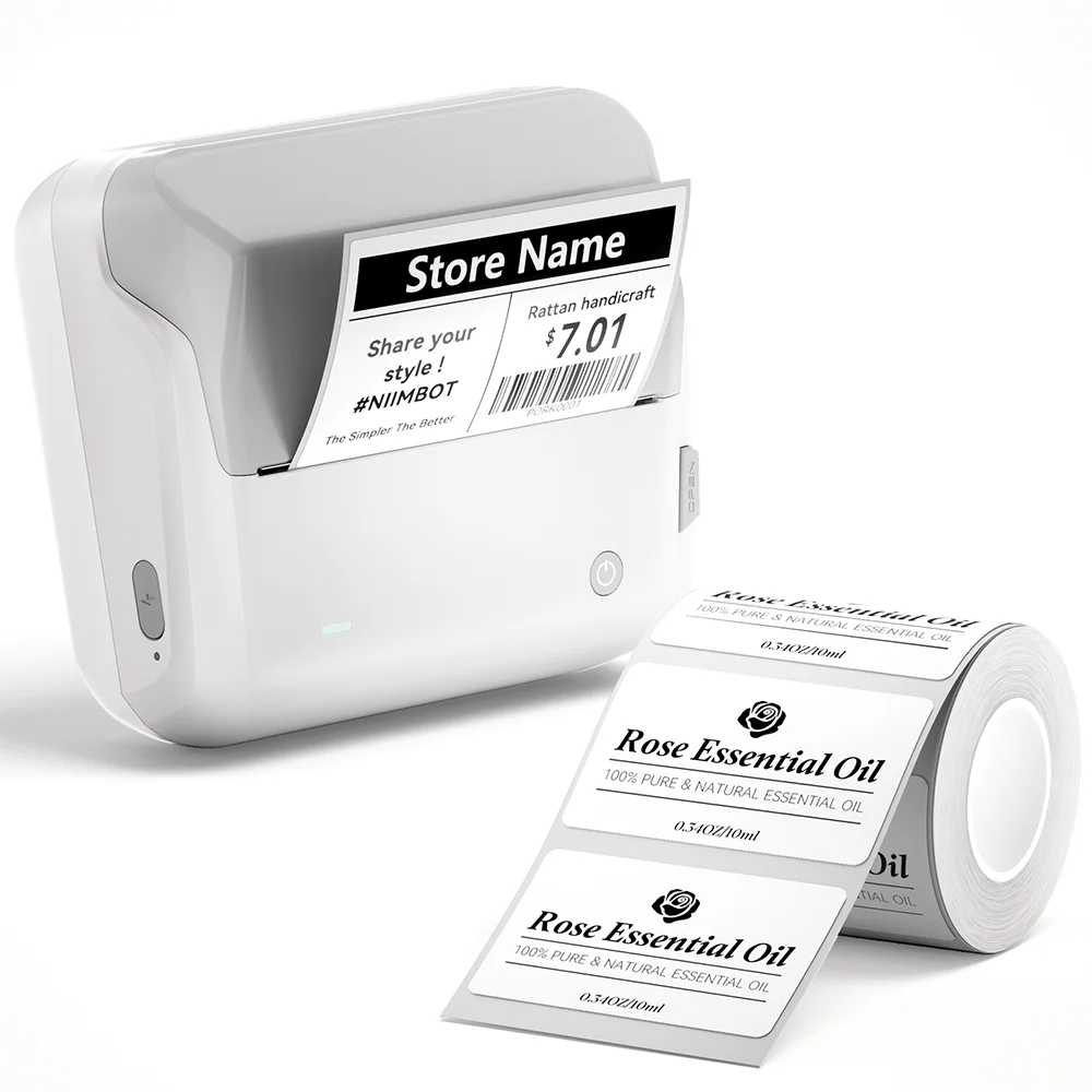 Niimbot B4 Thermische Labelprinter Groot Formaat 20-110mm Printbreedte Label Sticker Machine Verzendlabel Zakelijk Kantoorgebruik