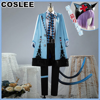 COSLEE Vtuber Nijisanji Ike Eveland Cosplay Costume New Clothes Uniform Coat Shirt Pants Halloween Party Outfit Set Men New