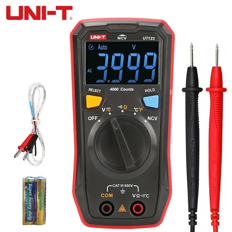 Digital Multimeter UT123 Intelligent Anti Burn High Precision Voltage Current Resistance Tester for Household Electrical