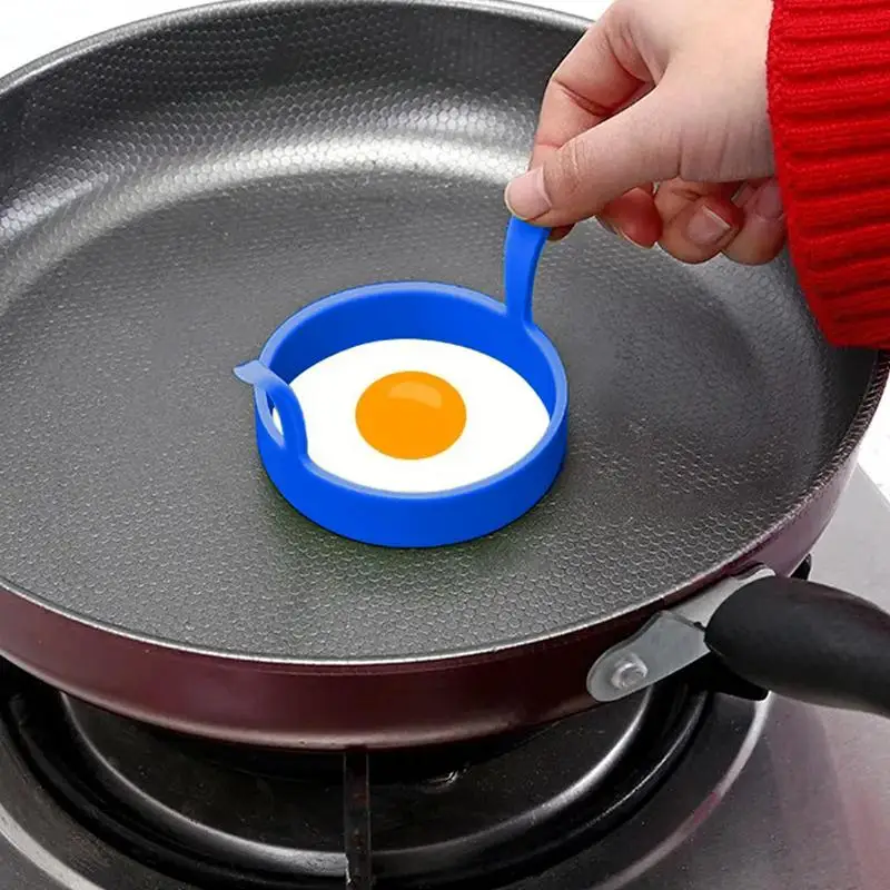 Griddle Egg Rings Round Egg Cooking Ring 4x Silicone Egg Molds For Griddle Kitchen Cooking Tool Pancake Shaper For Griddle