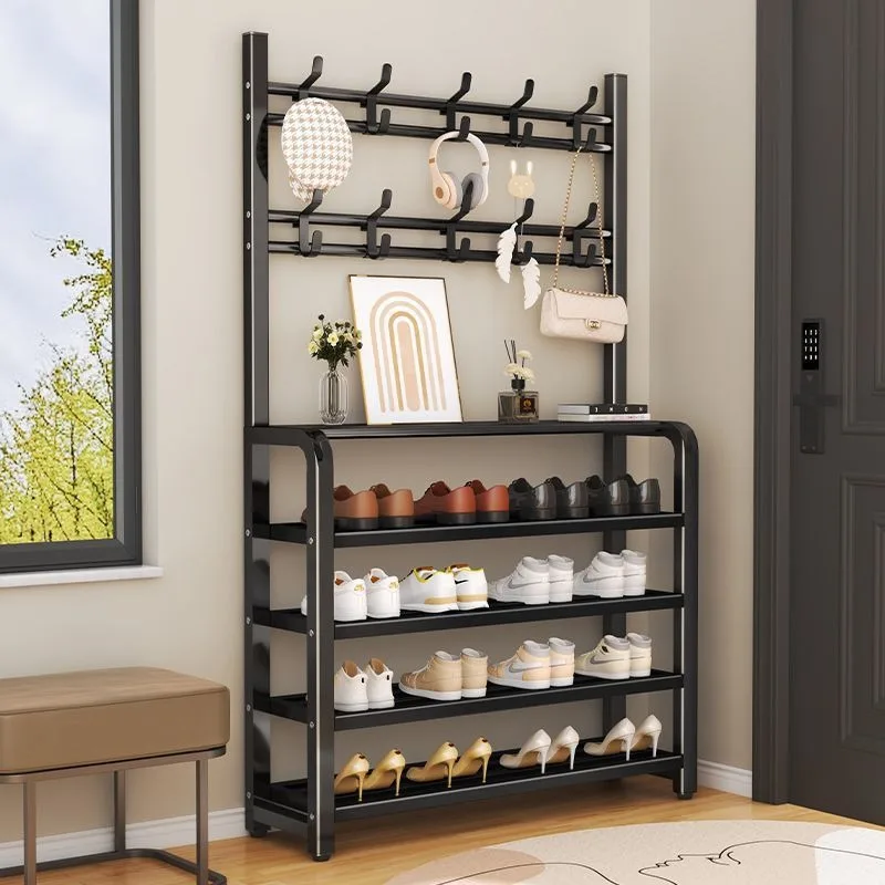 Home door integrated shoe rack simple multi-layer items shoe rack multi-functional bag clothes storage rack
