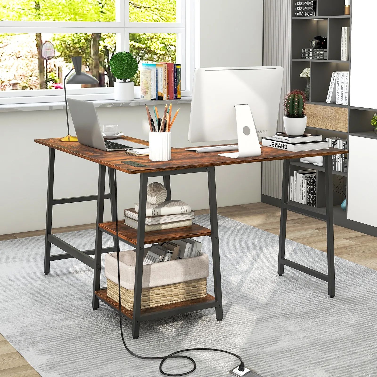 L Shaped Study Tabl…