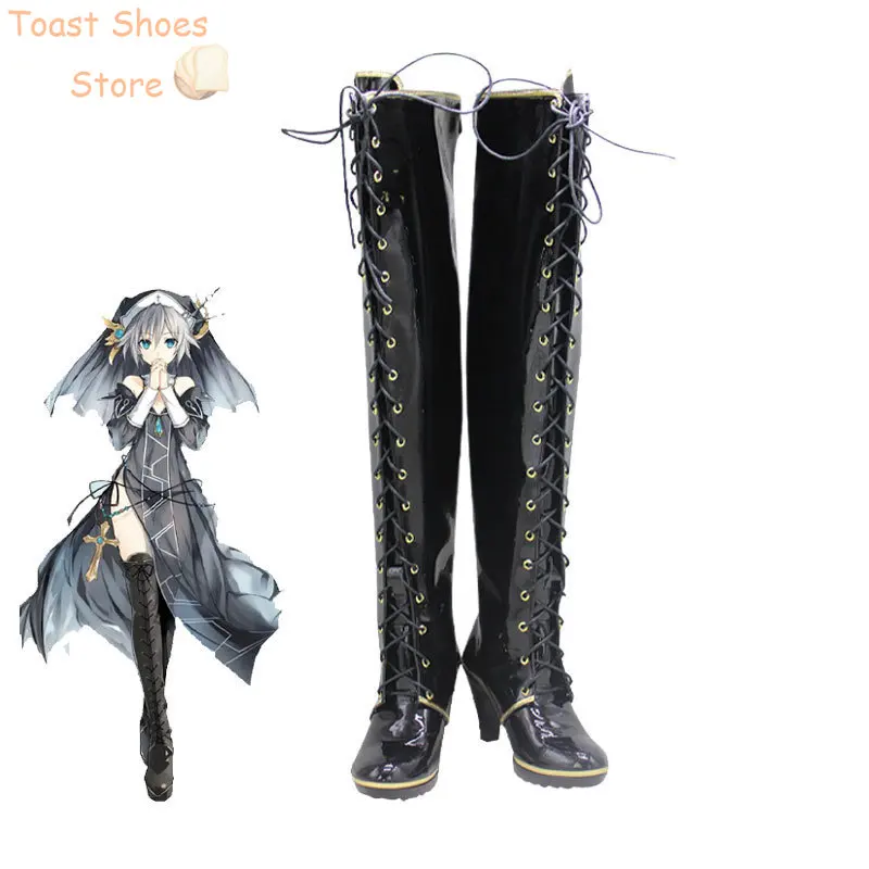 Honjou Nia zapatos de Cosplay de Anime, accesorios de Cosplay, zapatos de cuero PU, botas de Carnaval de Halloween, utilería de disfraz