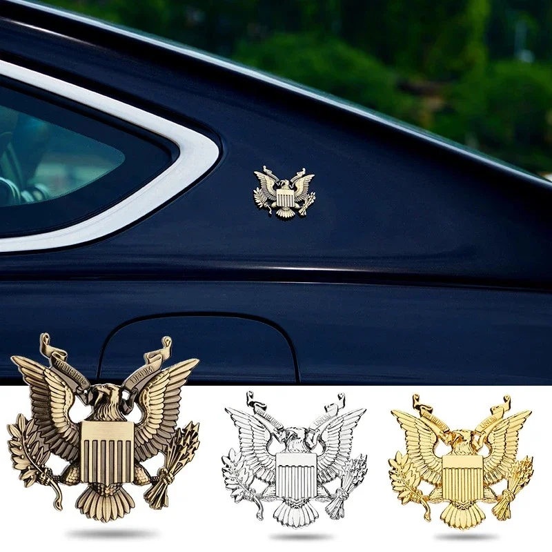 Hawk Seal of the President United States 3D Metal Chrome Badge Gunmetal Emblem Auto Motorcycle Sticker Trunk Fender Gold