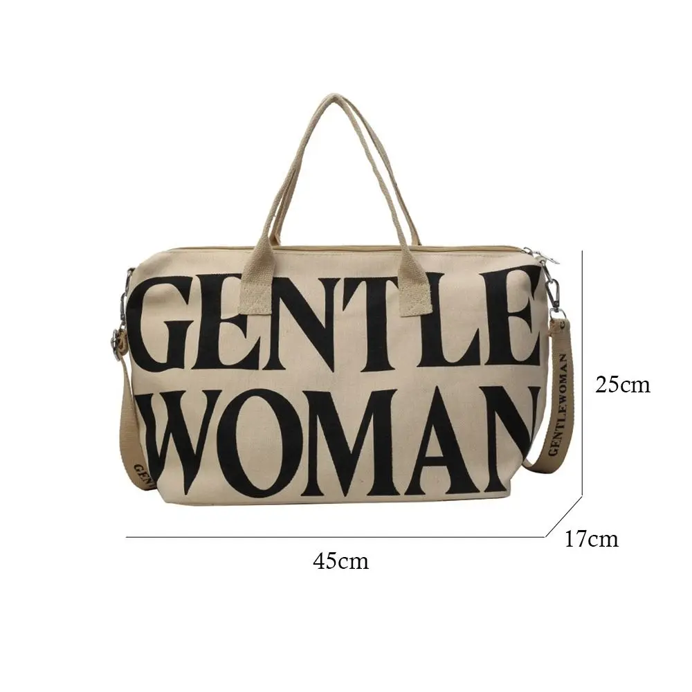 Handheld Crossbody Bags Personality Ultra-large Capacity Letter Painted Tote Bag Canvas Bags Gentlewoman