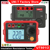 UNI-T UT501A UT501C UT502A UT502C Insulation Resistance Tester Megohmmeter 1000V 2500V Ohm Meter Megometer Digital Ohmmeter