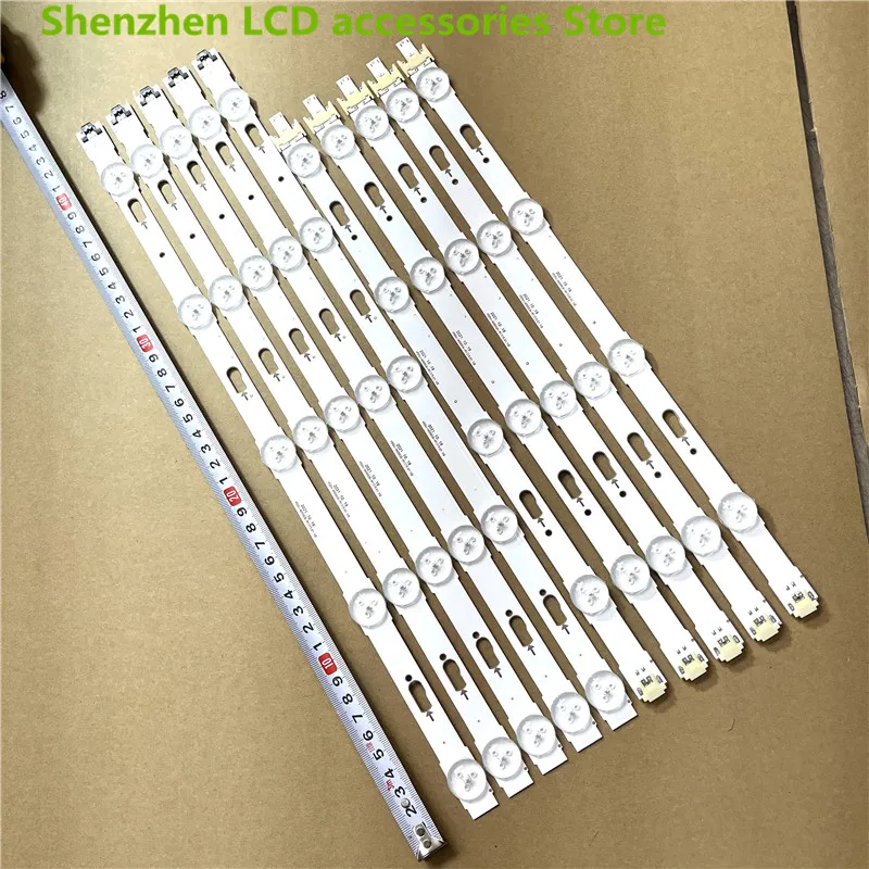 LED Backlight สำหรับ UE40KU6000 UE40KU6100 UE40MU6000 UE40MU6120 UE40JU6000 UE40JU6500 V5DU-400DCA 400DCB-R1 803มม.9LED 3V