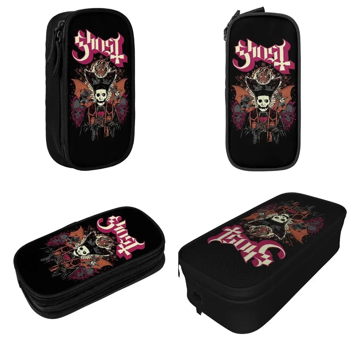 Rock Band Sweden Pencil Cases Ghost Pencilcases Pen for Student Big Capacity Bag School Supplies Cosmetic Accessories