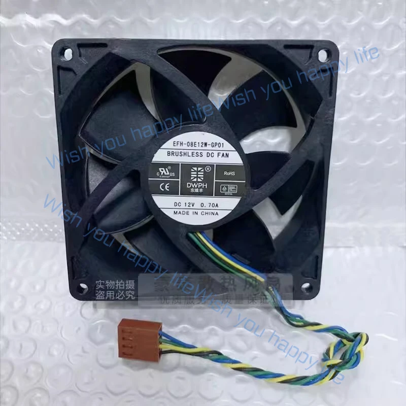 L... DWPH EFH-08E12W-GP01 DC12V 0.70A 8025 3-Pin PWM Cooling Fan