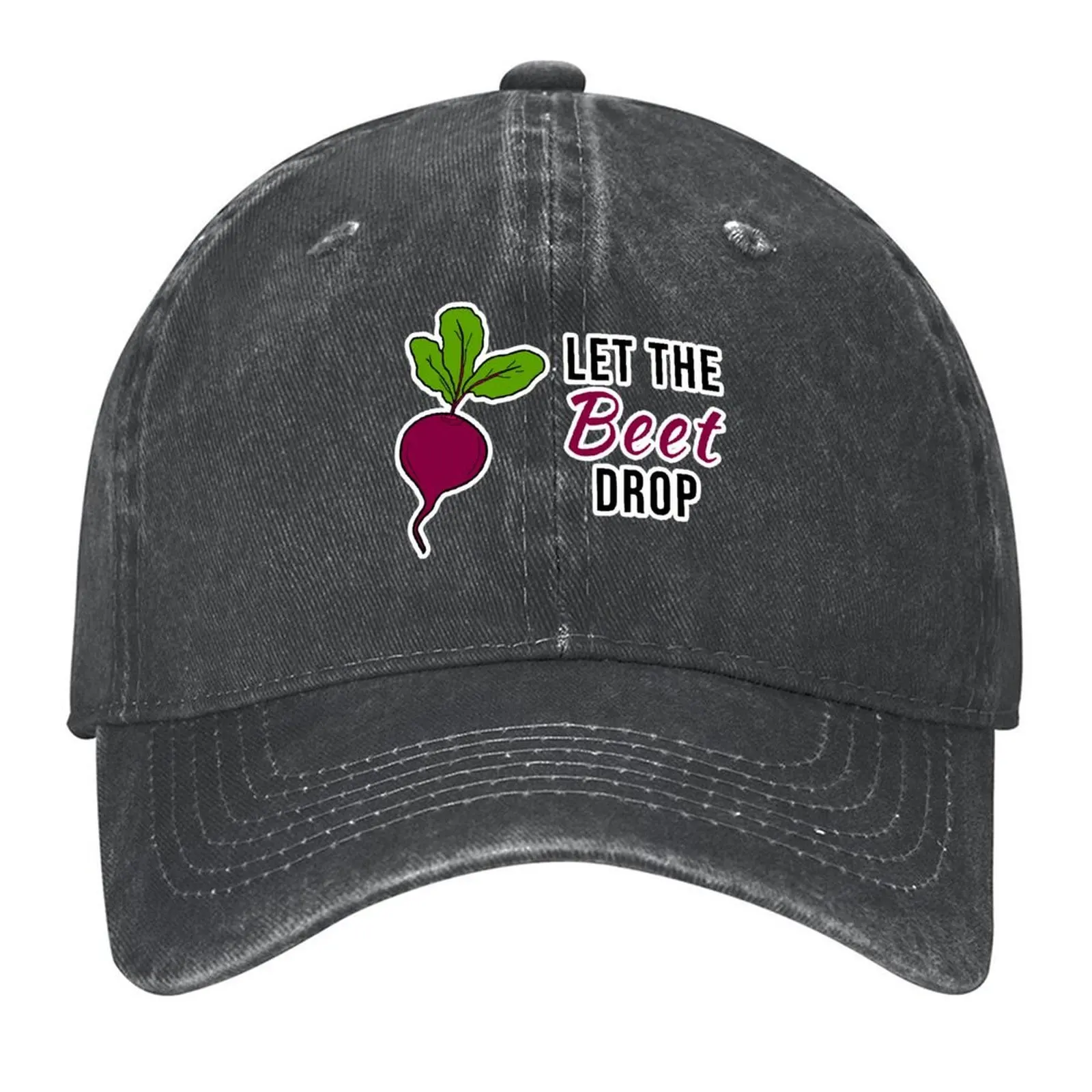 

Let the Beet Drop - Food Word Pun Baseball Cap Golf Hat Sunscreen Luxury Cap Icon Women Men's