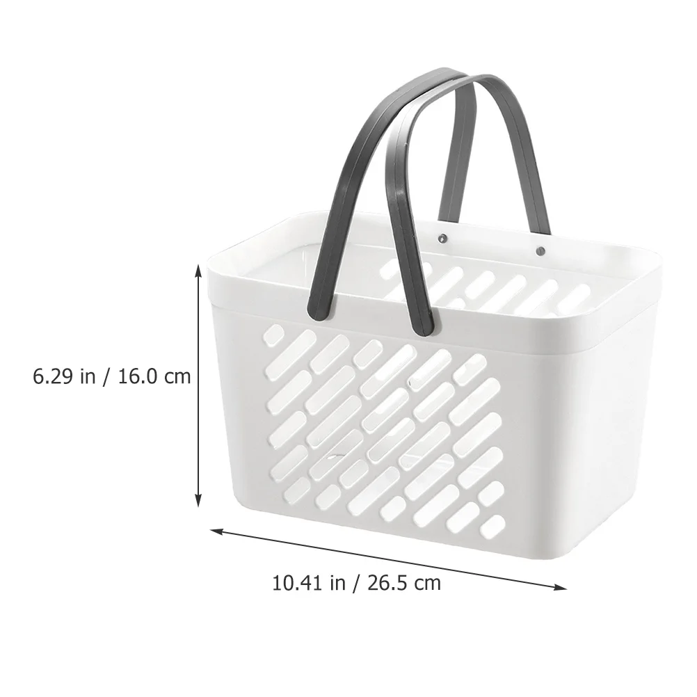 سلة حمام مجوفة منظم تخزين بلاستيكي للحمام والمطبخ والسفر وحامل الخضروات والفواكه المحمول