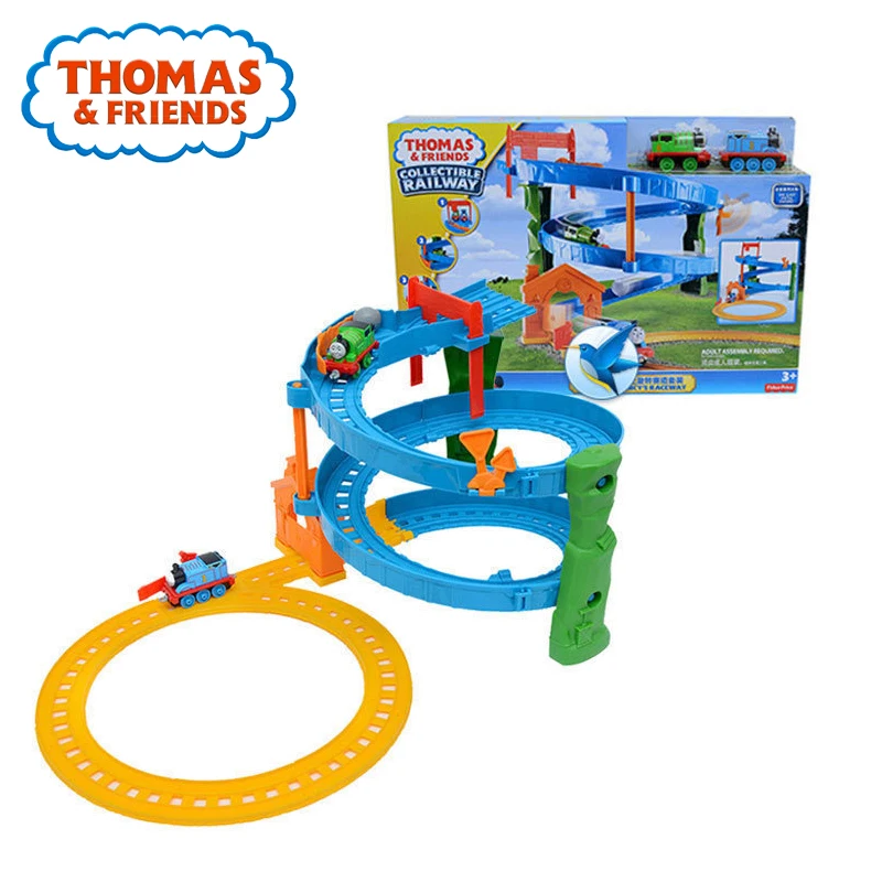 Original Thomas and Friends Percy Raceway Train Track 1:43 Diecast Children Educational Car Toy Trackmaster for Kids Playset