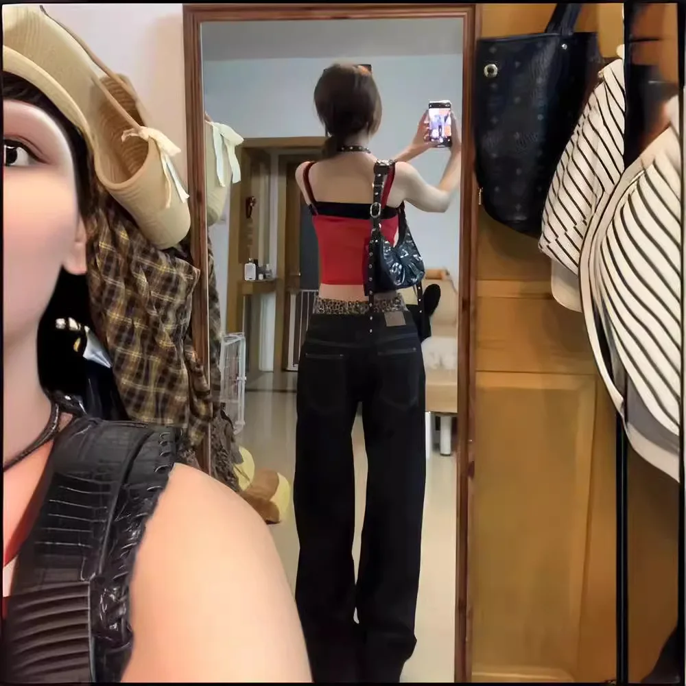 

Расклешенные джинсы для женщин в стиле вестерн, пастушка, американский ретро, винтажный, с кисточками и бахромой, уникальный унисекс, Harajuku, японский альтернативный