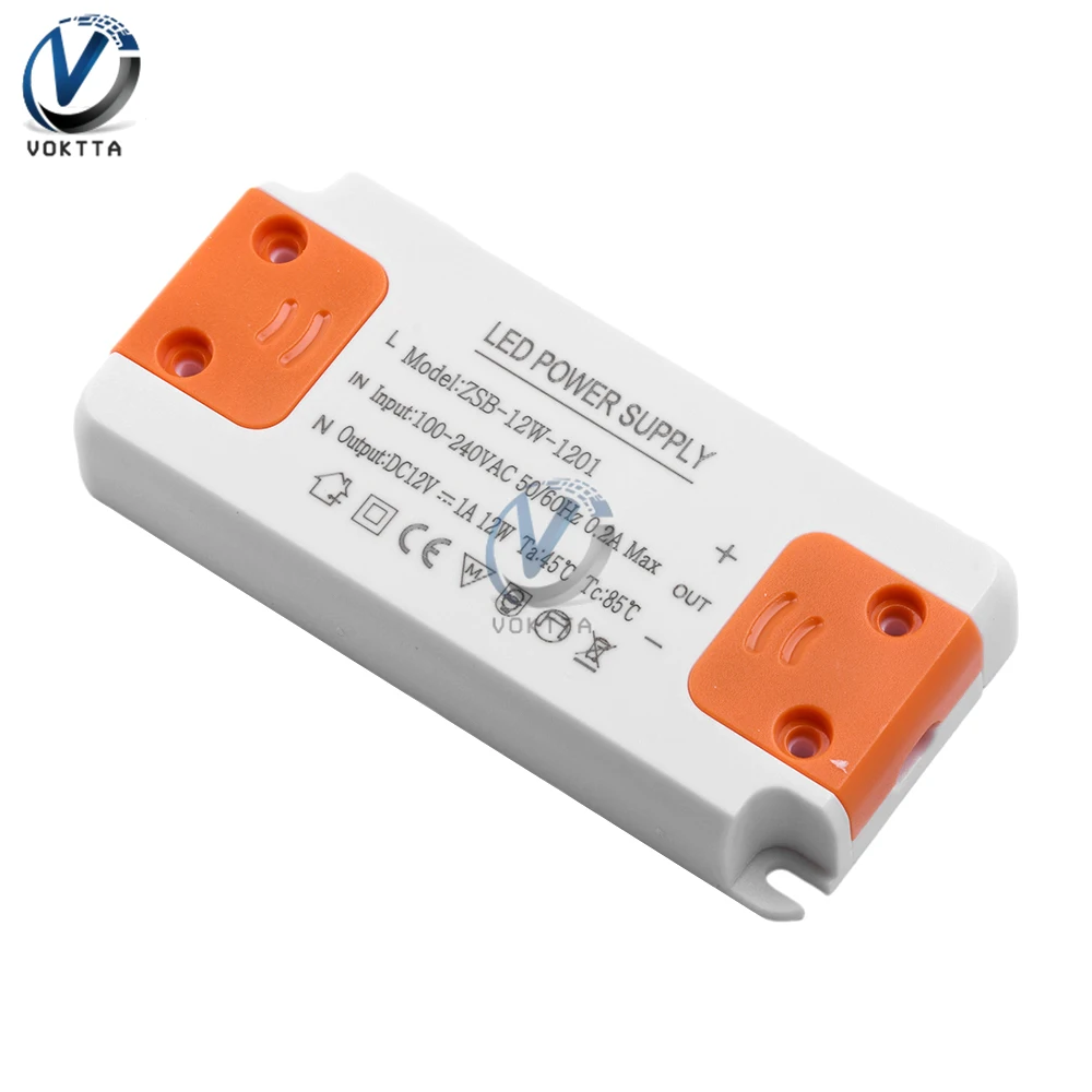 12W 18W 24W 36W LED Lighting Transformer AC185-260V to DC12V LED Power Supply Constant Voltage Driver Transformers Adapter