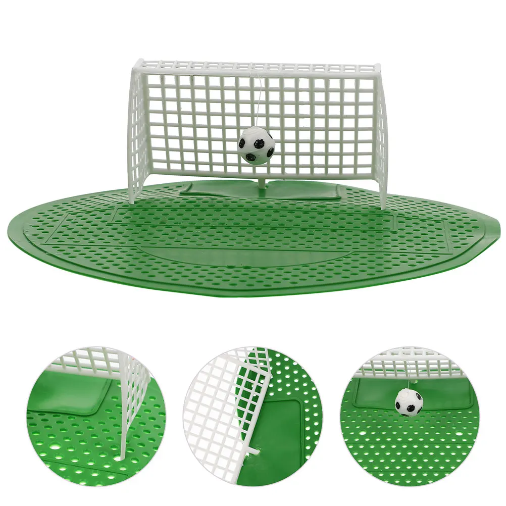 

3pcs Football Scent Urinal Deodorizer Mats Scented Tea Green Silica Gel Anti Splash Men Toilet Restroom Strainer Pads