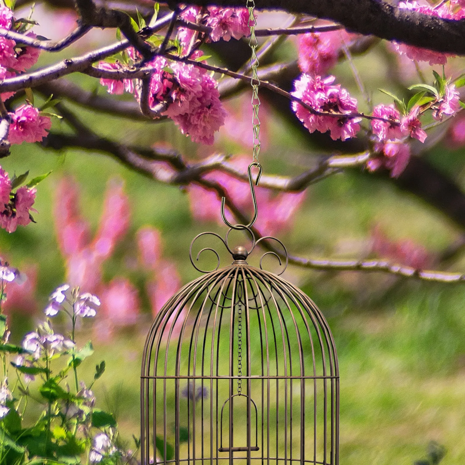 

10Pcs Hanging Chain with Hooks Iron Flowerpot Basket Chains Planter Chains for Birdcage and Plant Basket Chain for Hanging