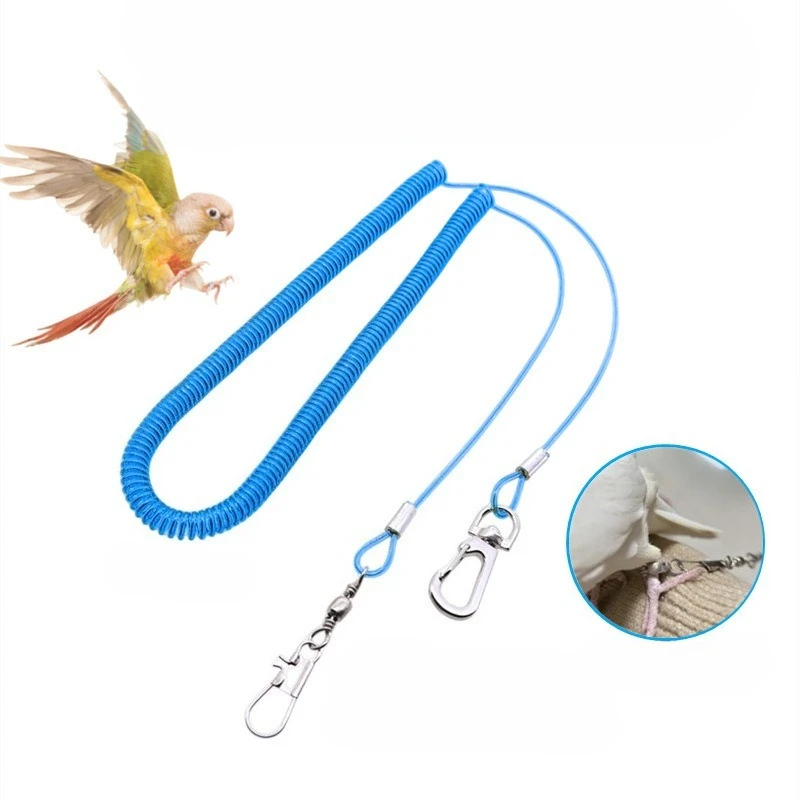 2M Parrot Flight Training Leash Kit, Anti-Bite Durable Wire Rope, Outdoor Flying Line for Pet Birds, Bird Supplies Safety 1pc