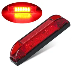 Red/White/Amber 6 LED Marker Light 12V Trailer Indicators Light Side Light Truck BoatLamp LED Side Marker Light Trailer Lighting