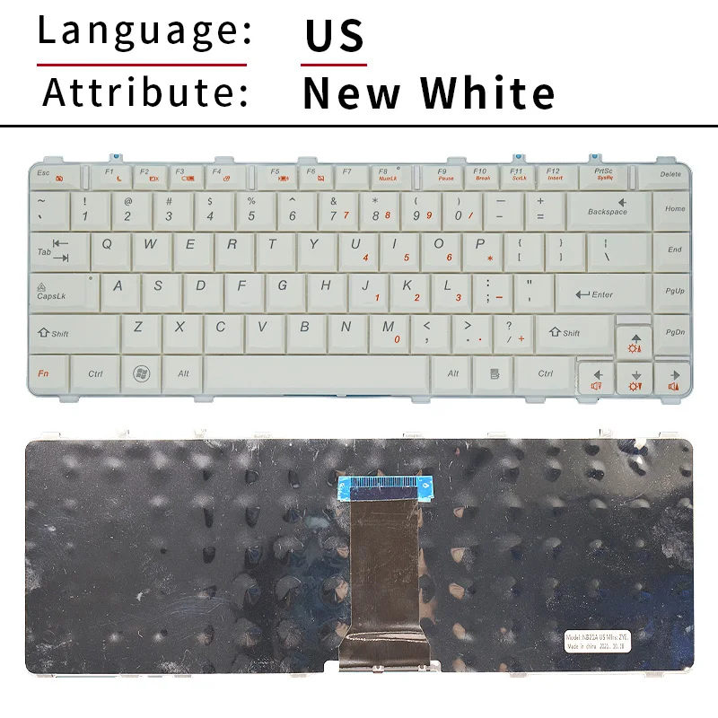 Teclado Inglés para portátil, accesorio para Lenovo Y450, Y450A, Y450G, Y550, Y550A, V460, B460, Y460, 20020, Y560, Y560A, B460, B460A, RU, nuevo