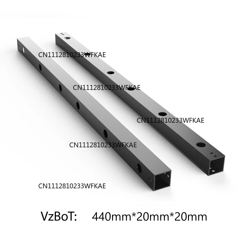 For Mellow 1Pcs CNC CF-Tube Drilling Carbon Fiber Roll Wrapped Twill Square Tube Ultra-High-Speed 3D Printer VzBoT Lightweight