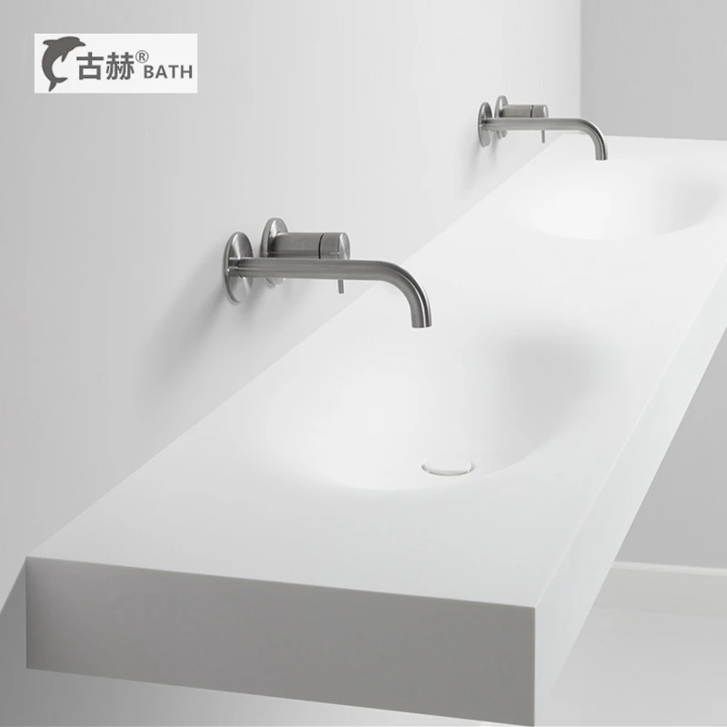 Double basin 1 m 3 1 m 4 1 m 5 integrated form washbasin sink undercounter