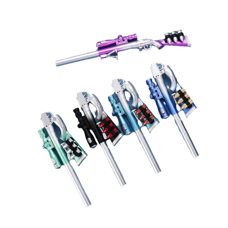 Gelpen Met Sniper Design – 0,5 Mm, LED Vizier, 23 Cm, 5 Kleuren Willekeurig