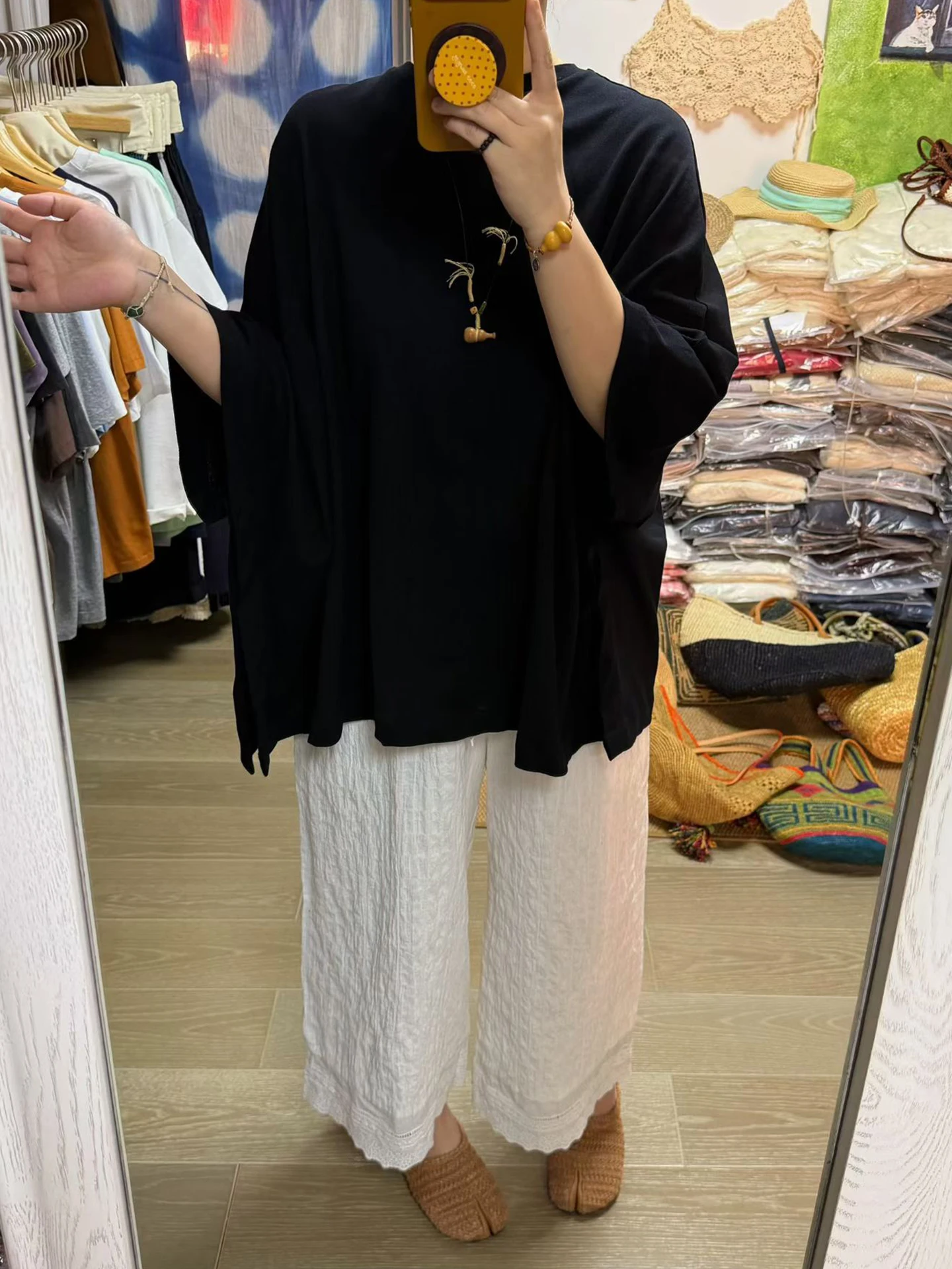 

Summer Vintage Elastic Waist White Cotton Ruffle Pants plus Size Women's Clothing Bubble Cotton Pants Infant Size