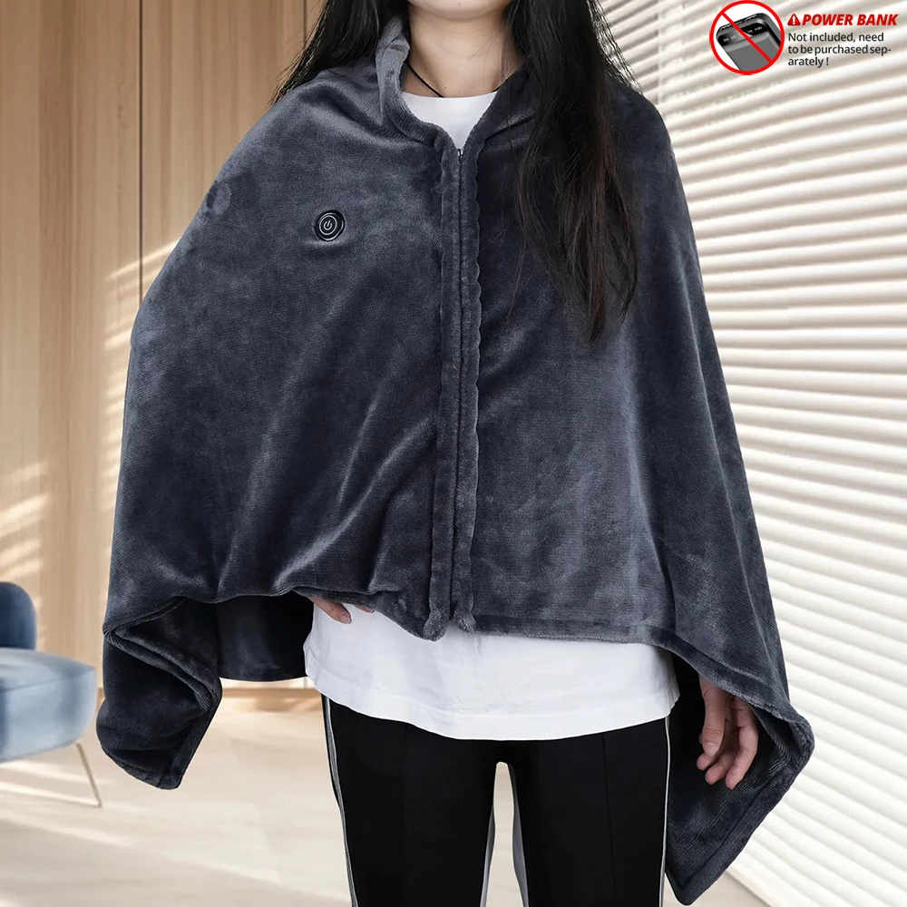 

Winter Outdoor Warm Shawl Blanket Wearable Home Warm Shawl Heating Blanket Portable Warm Body Blanket Winter Warm Blanket