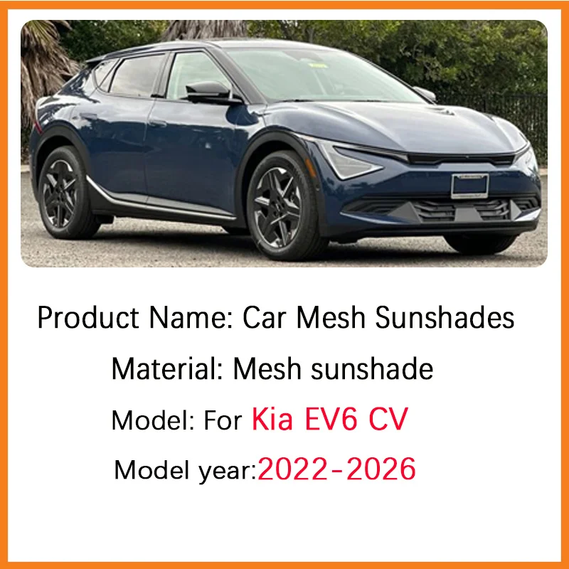 Car Sunshade For Kia EV6 CV 2022-2026 Anti-direct Sun Visor Privacy Curtain Cover Curtain UV Protector Sunshades Auto Accessorie