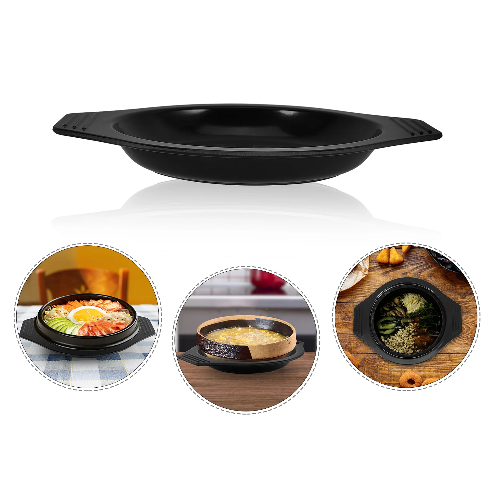 Tray Casserole Pad Pot Holder Base Decorative Placemat Black Table Mats for Hot Dishes