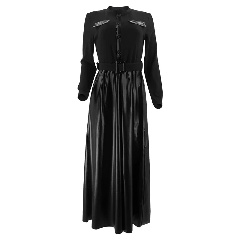 Abito moda musulmana Eid Dubai Abaya Nero Turco Islamico Elegante Lusso Modesto Personalizzato Velluto Raso Abito musulmano da donna Abaya