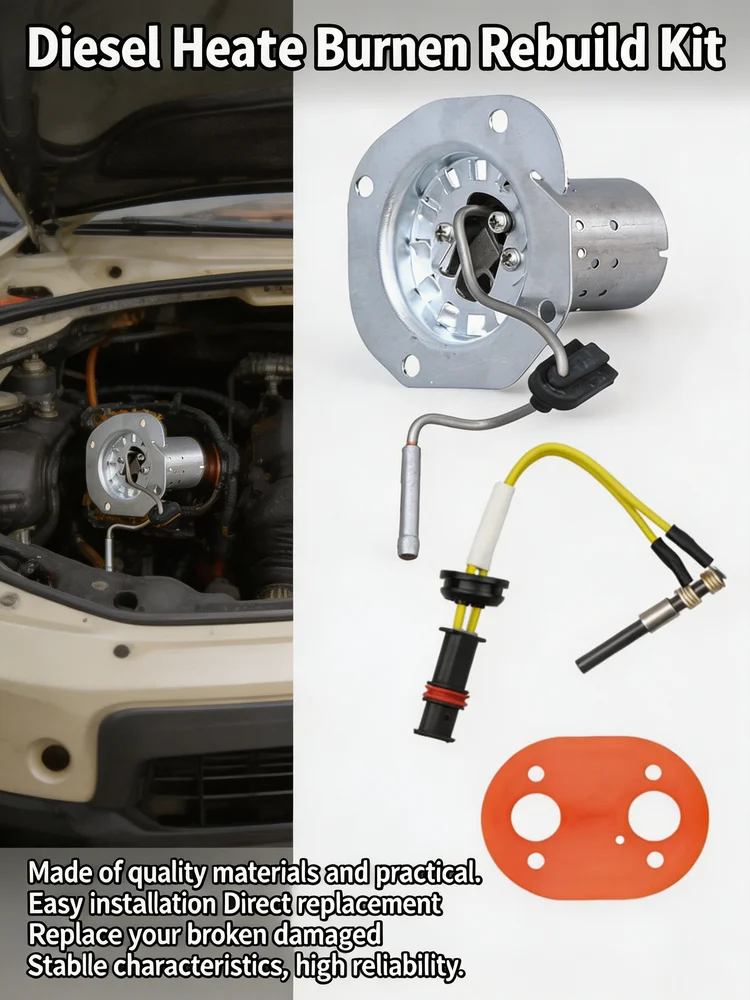 Car 12V Diesel Heater Burner Rebuild Kit For Webasto Air 2000 2000 S Stainless Steel Silicon Oxide Rubber Car Accessories Tools