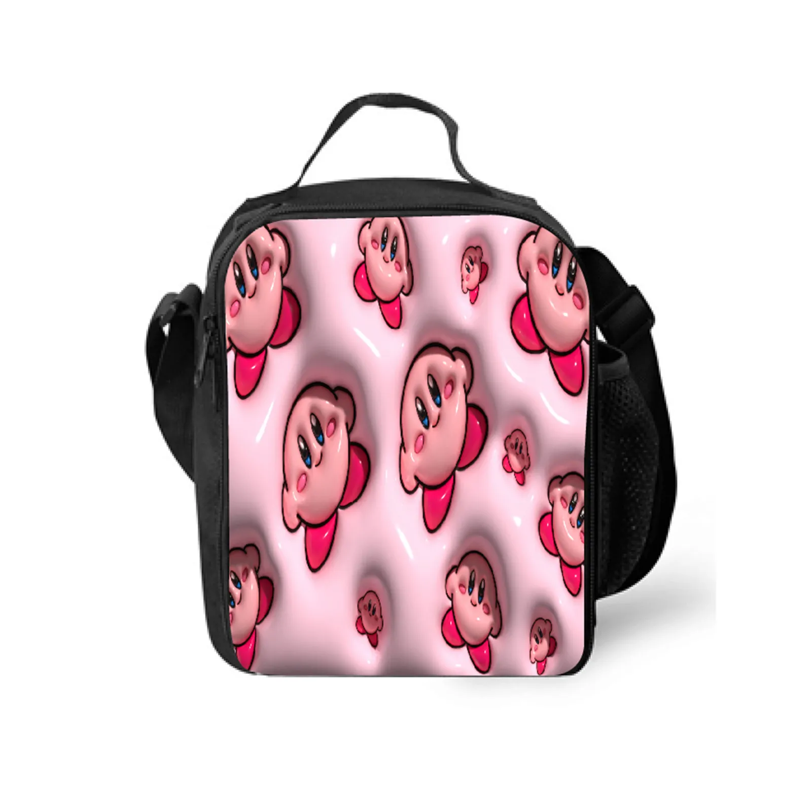 Kirby Insulated Lunch Box,Unisex Kid Waterproof Lunch Bag Reusable Lunch Tote for School,Travel