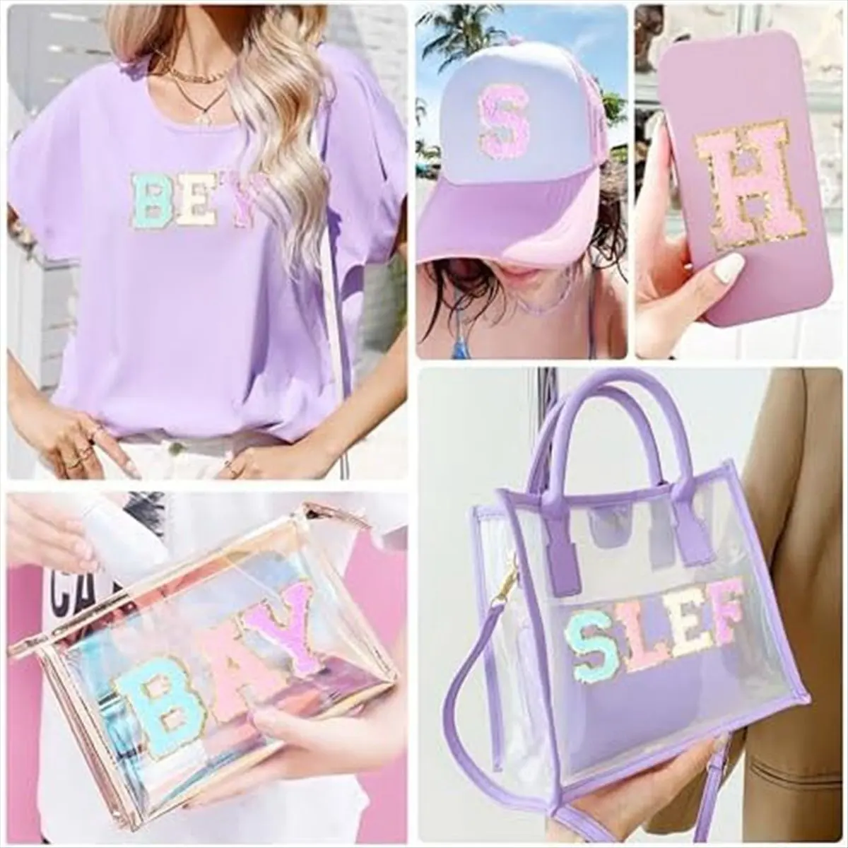 A38M Self-Adhesive Letter Patch Iron-On College Letter Patch Sticker Clothing Backpack Embroidery Applique Letter Patch A