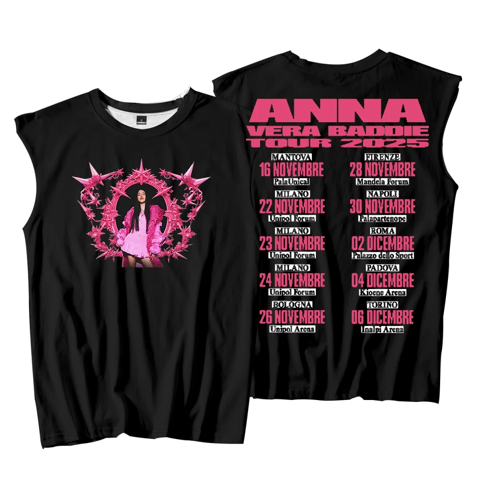 Anna Vera Baddie Tour 2025 Anna Pepe Tank Tops Unisex Sleeveless Sport Vest Men Women Outdoor Streetwear Tops