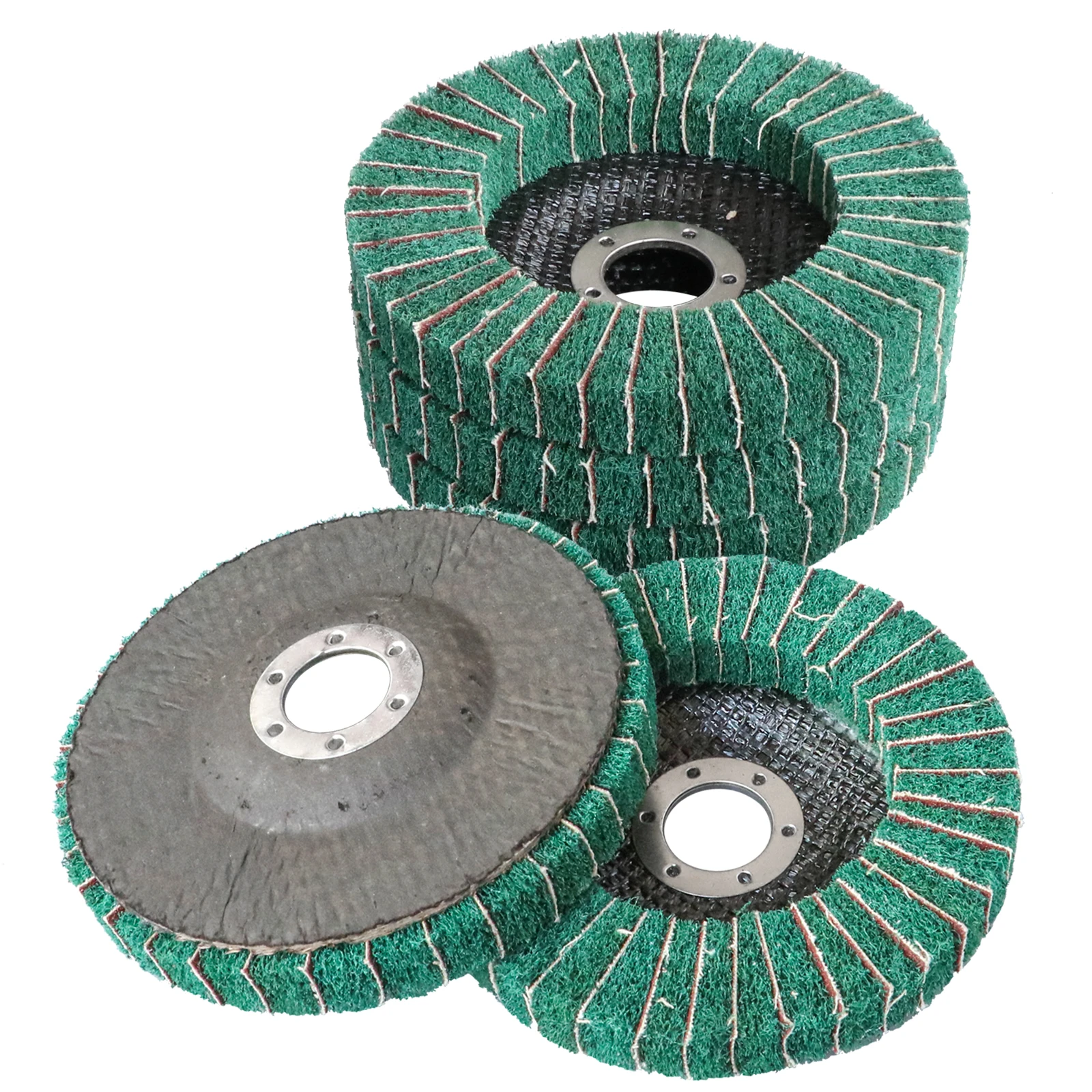 

5" inch Scouring pad Buffing Wheel Nylon Fiber Flap Polishing Grinding Disc Non-woven 125*22mm for Angle Grinder