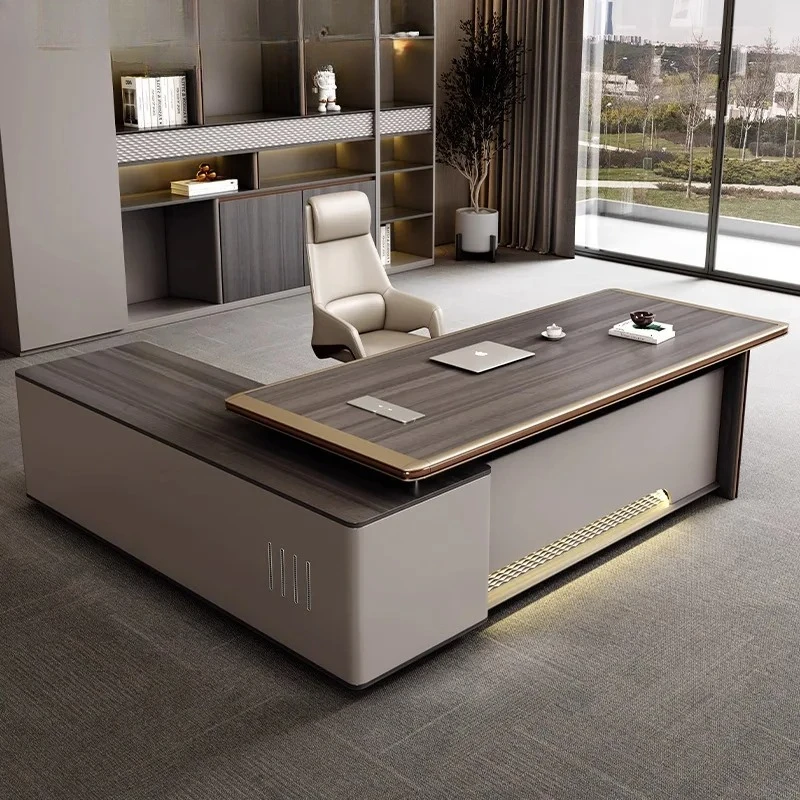 B Boss table, desk, light luxury, high-end sense, Chairperson's big desk
