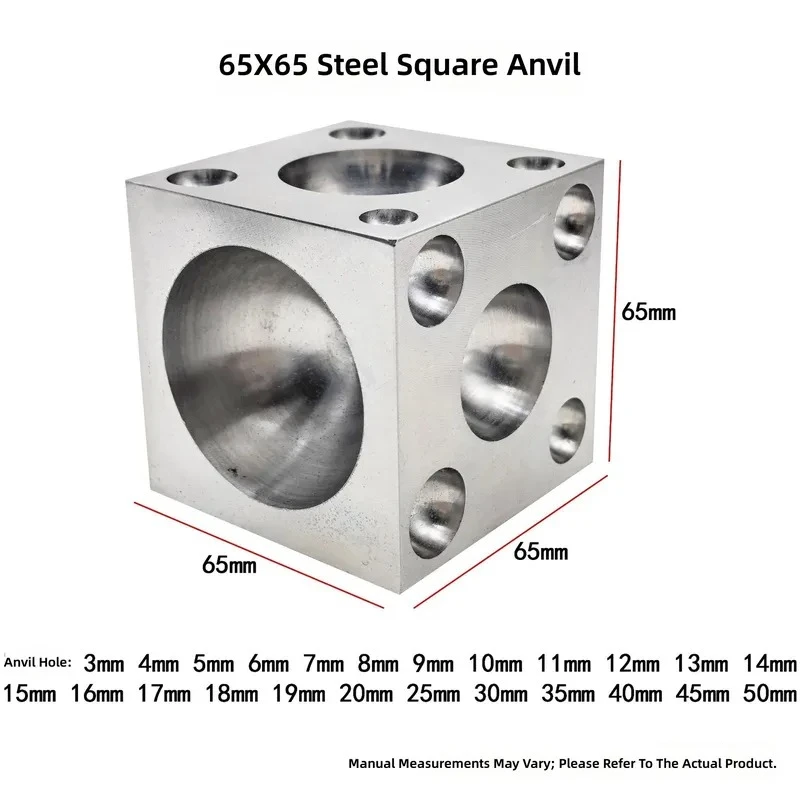for Steel Square Nest Anvil Gold Silver Copper Bell Ring Forming DIY Punch Round Bead Square Iron Six Sided Nest
