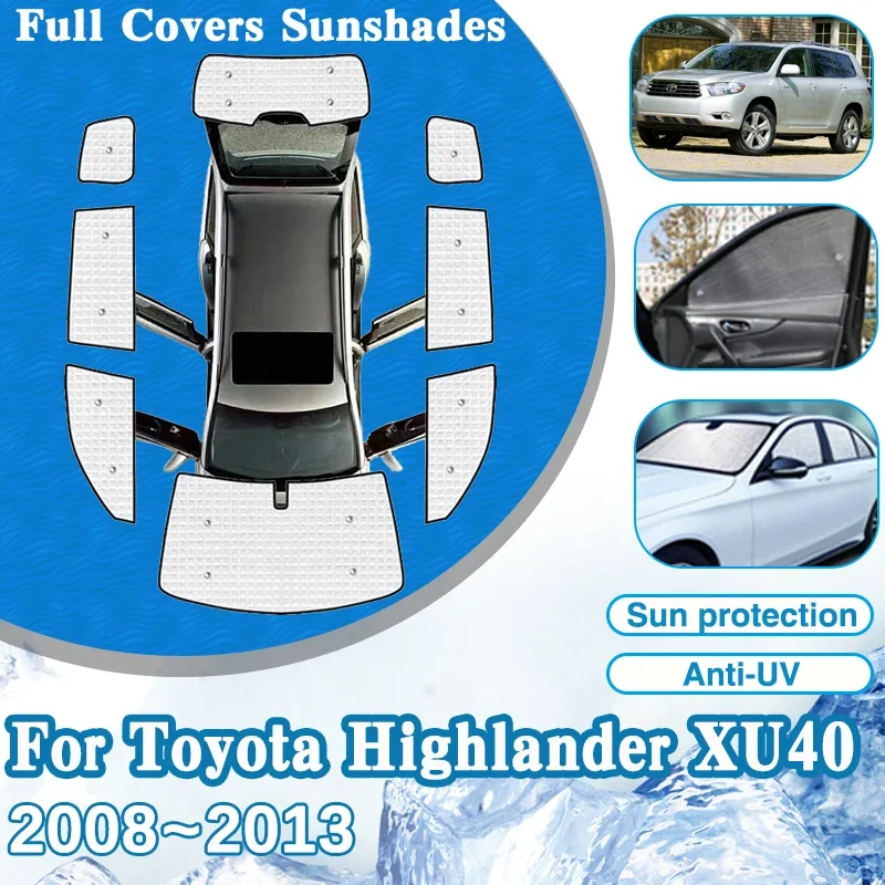 Car Covers Windshield Visor For Toyota Highlander XU40 Kluger 2008~2013 Window Sun Protection UV Sunshades Accessories 2014 2015