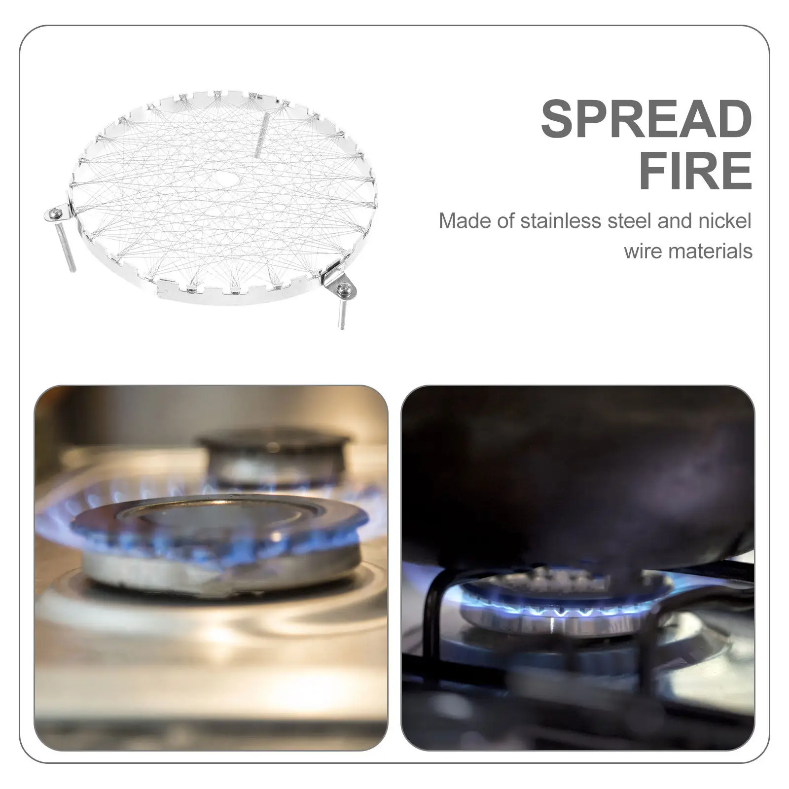 Gas Stove Nickel Wire Mesh Stainless Steel Flame Fire Concentrated Circle for Home Cooker Gas Stove Supplies Energy